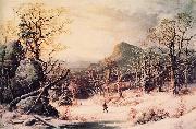 George Henry Durrie, Hunter in Winter Wood